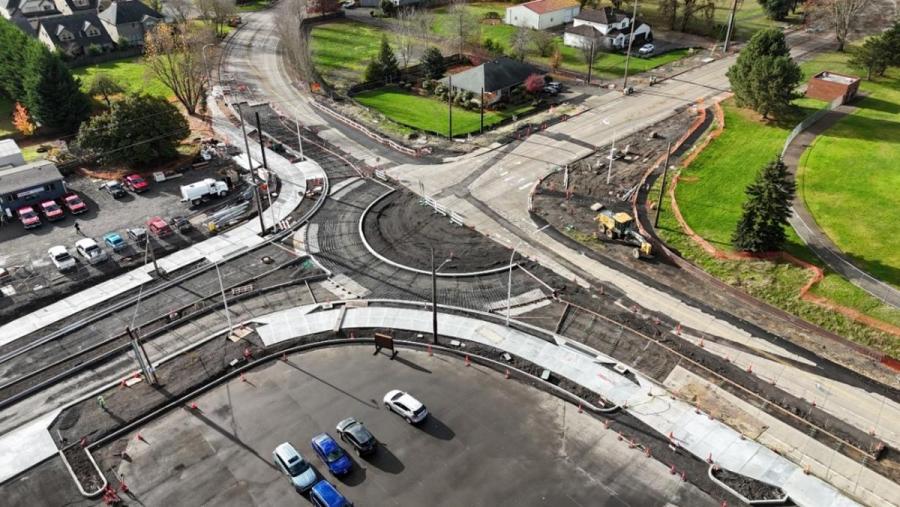 Roundabout at Canyon Creek Road 