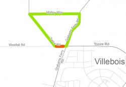 map of closed Tooze Rd, west of Grahams Ferry Road.