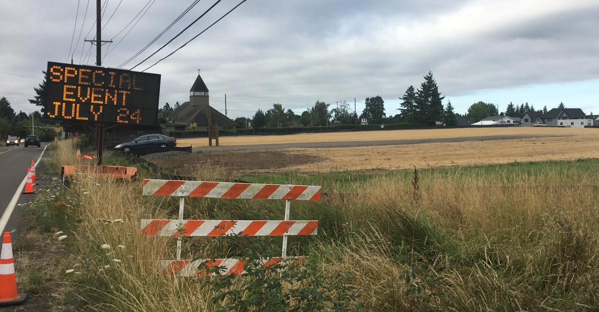 Stafford Rd. looking at Street of Dreams site